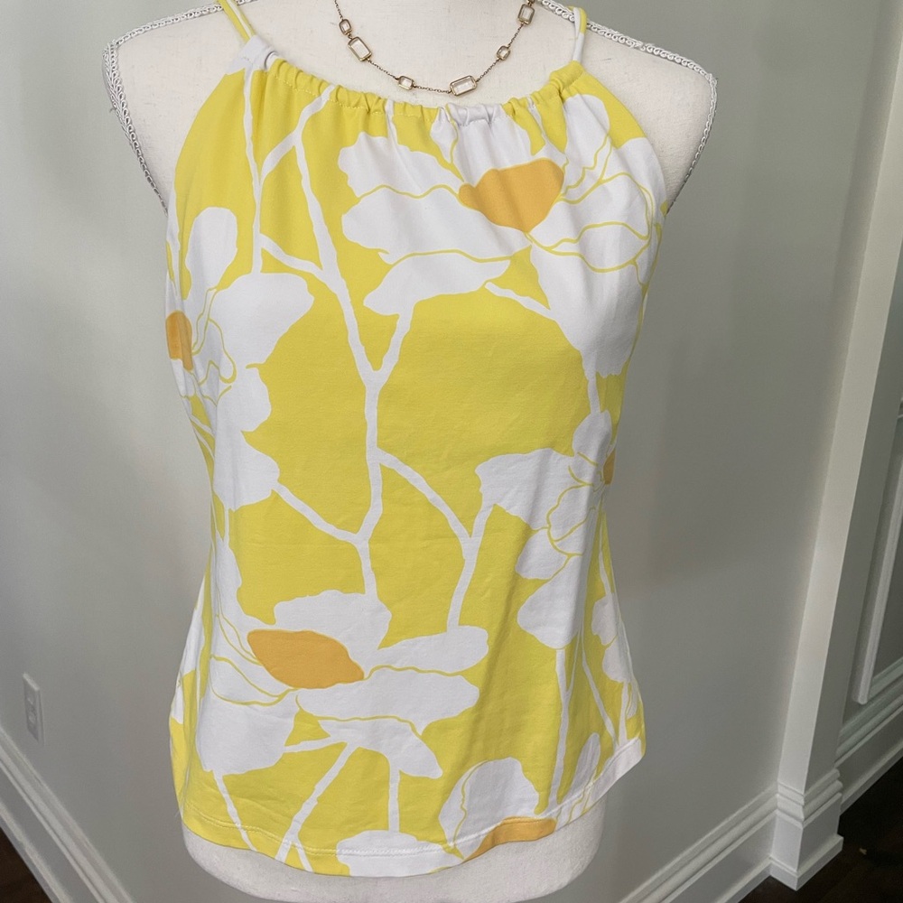 J. McLaughlin Tie Neck Halter Tank Top